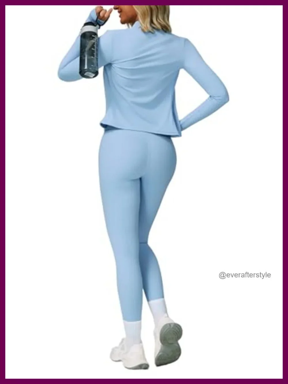 2 Piece Tracksuit Zip Jacket High Waist Leggings